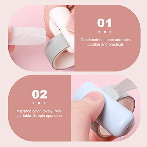 Image of LUOZZY 2 Pcs Tape Cutter Mini Portable Masking Tape Dispenser Portable DIY Cutter Clip Type Study Supplies for Home Office, Random Color