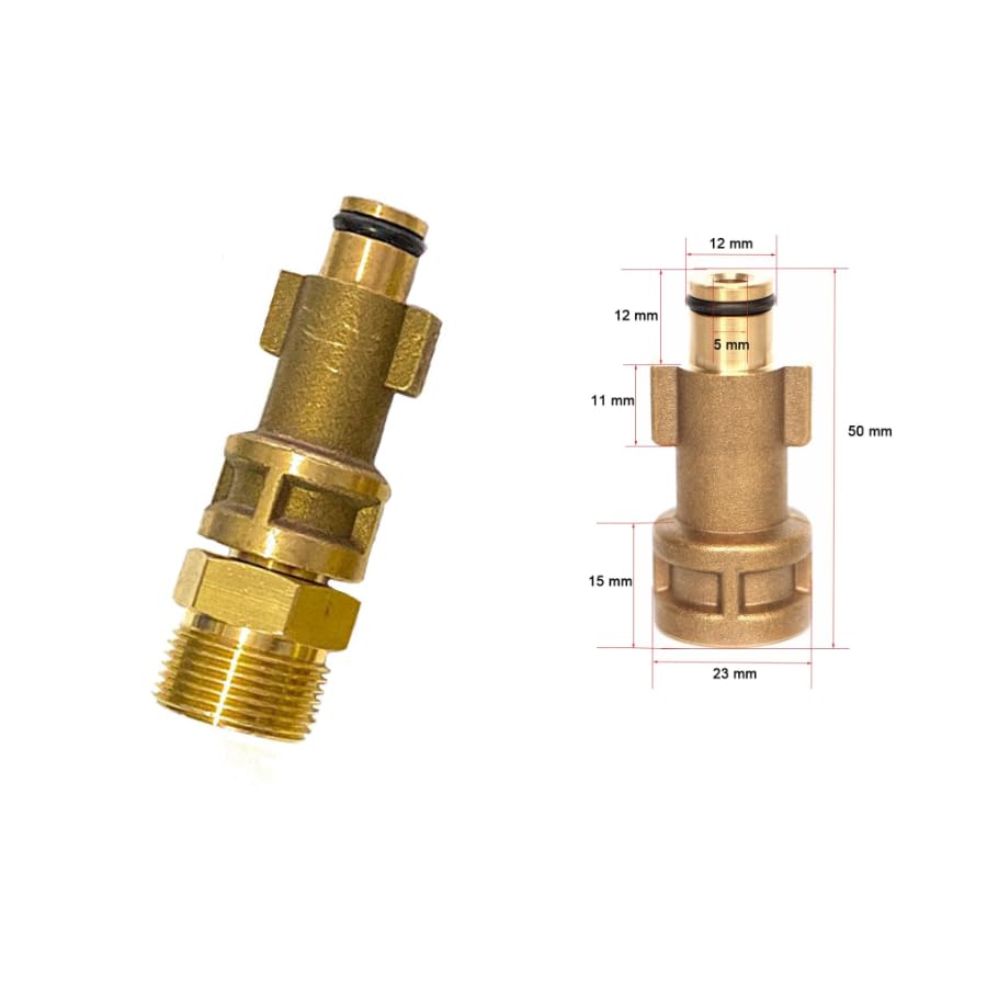 M&M Smartek Kit Nettoyage Haute Pression 7 Pièces - Tuyau 3-100 M - Adaptateurs Kärcher, Nilfisk - 200 Bar - Buses Rotatives Inox