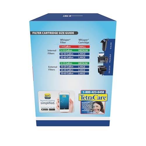 Image of Tetra Whisper Bio-Bag with Stay Clean, Large Filter Cartridges for Aquariums, 8 Count, Unassembled, Fits Tetra Whisper Fish Tank Filters 10-30 Gal, 20-40 Gal, PF-20, 30, 40, 60, IQ 20, 30, 45, 60