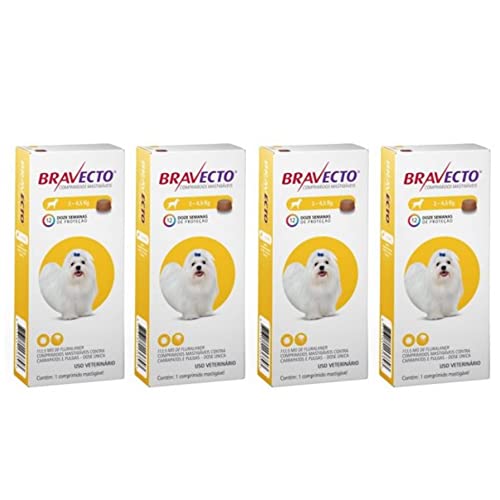Bravecto Anti Pulgas e Carrapatos - Comprimido mastigável 112,5 mg - Para cães com 2-4,5kg - Pack co