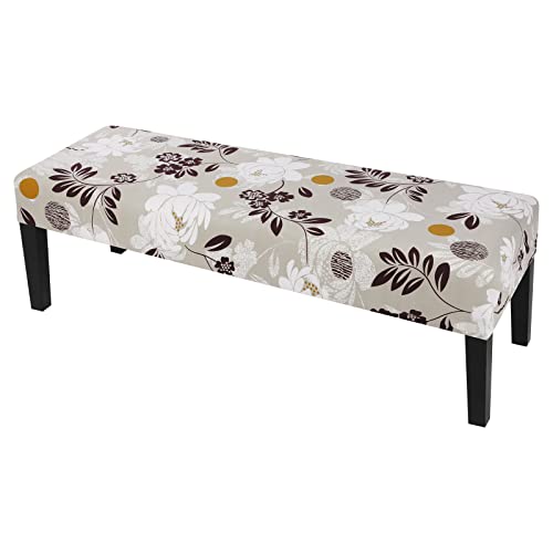 Image of SearchI Dining Bench Cover, Stretch Washable Long Bench Seat Covers, Rectangle Dining Table Bench Slipover for Dining Room, Living Room, Kitchen(Big Flower)