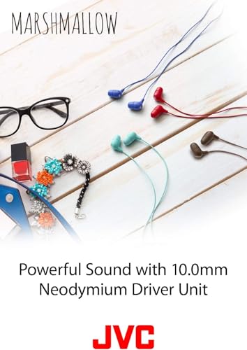 Image of JVC Memory Foam Earbud Marshmallow Memory Foam Earbud with Mic Blue (HAFX38MA)