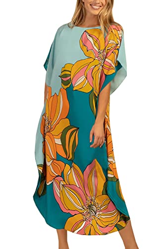 Kimono Pareos Cover Ups para Mujer LikeJump Kaftan Ligero Transpirable
