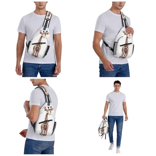 Cute giraffe bolso cruzado para hombre y mujer miniatura 7