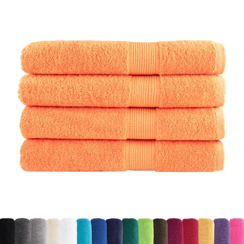 Serviette de toilette pour le sauna et la plage grand drap orange SOLUND