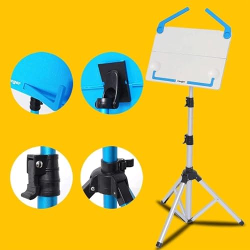 Leggio per spartiti, portatile, regolabile in altezza, con custodia, supporto universale per spartiti, design pieghevole per musicisti