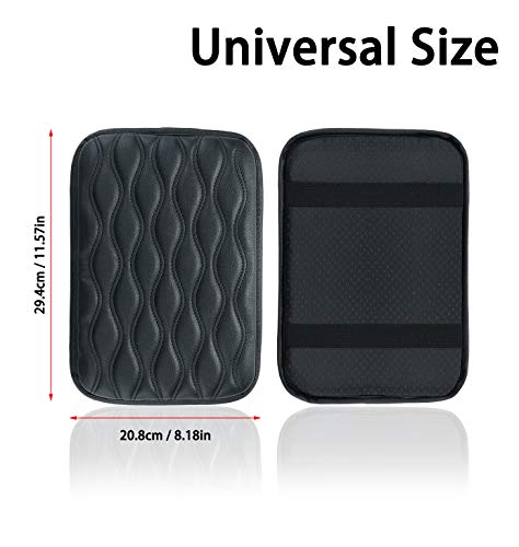 Suhu Auto Center Console Cover Pad Universal Fit For Suv/Truck/Car, Waterproof Car Armrest Seat Box Cover, Leather Auto Armrest Cover 11.57" X 8.19" #TOP1
