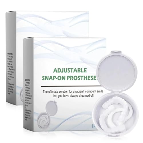 2 Paia Faccette Dentali Professionali Dentiera Finta Naturale Dental Clips Faccette Dentali Rimovibili Dentiera Vera Adatto Per Denti Superiori&Inferiori Con 2Paia Strisceadesive 2 Scatoleportaoggetti