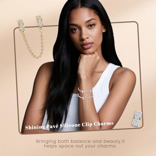 Annmors Clip Stoppers for Bracelets 925 Sterling Silver Safety Chain Security for Women Charm Bracelets2