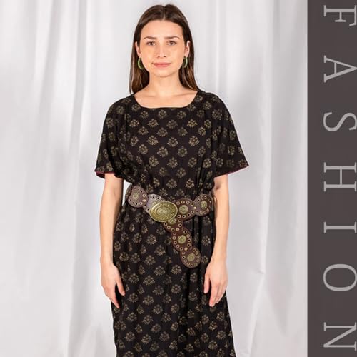 Suyi Wide Disc Belt for Women Leather Oval Belt Western Vintage Waist Belts3