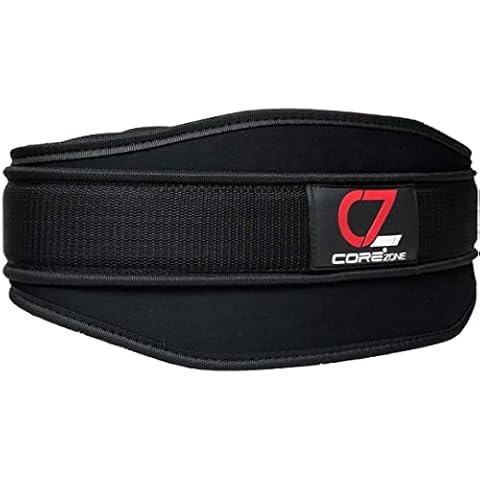 COREZONE Weight Lifting Belt - 6” Back Support Neoprene Lifting Belt Waist Adjustable Lifting Workout Belt Lumbar Support for Men and Women Duel Layer Comfortable & Pro Quality. (Large) Cover