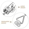 Cabilock Trailer Hitch Truck Duty Latch Gate Trailer Cargo Doors Key Door Heavy Replacement Latches Tailgate Tail Towing Truck Accessories Silver Steel #4