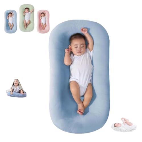 Image of oliwex Baby Lounger,Baby Lounger Pillow for Newborn,Baby Lounger Pillow,Baby Lounger Cover,Baby Lounger 0-24 Months,Baby Lounger for Newborn,Baby Lounger Nest,Lounger for Baby (Clear Sky Blue)