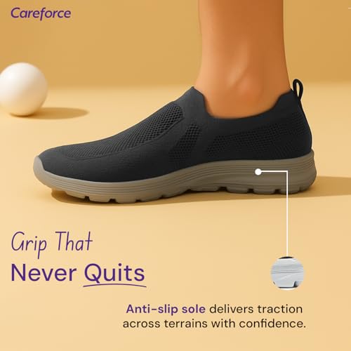 Image of Careforce Walking Shoes for Man Soft Cushioned Shoe for Men Lightweight Slip on Shoe for Men Without Lace Shoes for Man Stylish Regular Wear Casual Footwear for Daily Use Wander