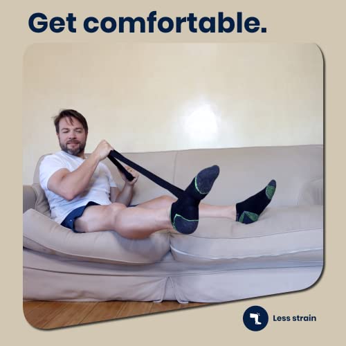 vma 47 leg lifter strap  extra long strap with loops for hip or knee replacement recovery foldable