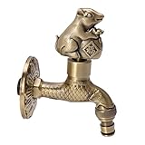 RETRO-AUSFÜHRUNG: Dieser mit Bronze gravierte Wasserhahn ist detailliert, hat eine Retro-Gesamtform und Karpfen bedeutet in China Glück, was ihn perfekt für Ihr Zuhause macht.