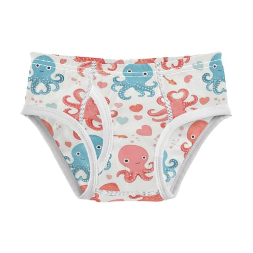 Wusikd Octopus Boys' Underwear Cotton Colorful Boys Briefs Soft Toddler Underwear 2T