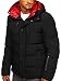 Produktbild BOLF Herren Winterjacke Parka Warm Gefüttert mit Kapuze Fellbesatz Lang Wintermantel Winter Herbst Outdoor Freizeit Kapuzenjacke Casual Style J.STYL J1903 Schwarz L [4D4]