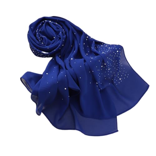 Muslim Wrinkles Pearl Chiffon Hijab Head Scarf Women Solid Bubble Wrap Shawls Long Hejab Shawls