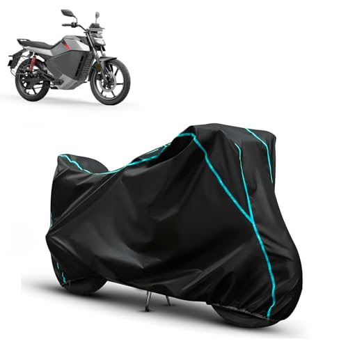 Image of Water Resistant Bike Cover for Ola Roadster X Plus All Weather, UV Heat Resistant, Dustproof, Triple Stitched, Windproof Elastic Bottom