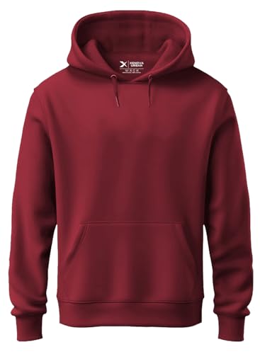 Image of XENOVAURBAN Unisex Cotton Fleece Solid Plain Hoodie - Pack of 1