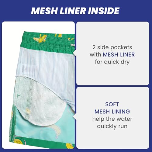 Image of maamgic Mens Swim Trunks 5 Inch with Mesh Liner Breathable for Beach