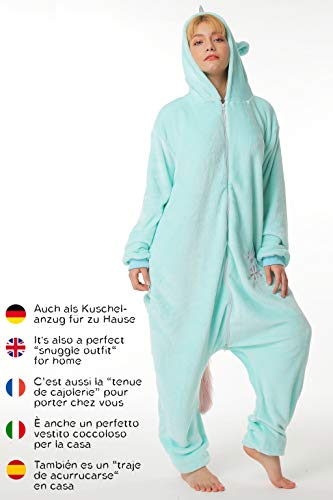 Corimori 1852 (10+ Designs) Jade The Unicorn, One Piece Onesie Hooded Jumpsuit For Adults, Winter Onesie, 180-190 Cm #TOP7