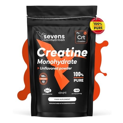 Creatina Monohidratada en Polvo 500g Micronizada – Creatina Monohidrato de Alta Pureza Sin Aditivos – 100% Vegana y Sin Gluten – Creatina en Polvo para Mejorar el Rendimiento Físico - Sevens
