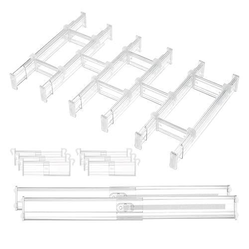 Vtopmart 2.36” Drawer Dividers with Expandable Inserts, 12.8"-22.3" Adjustable Kitchen