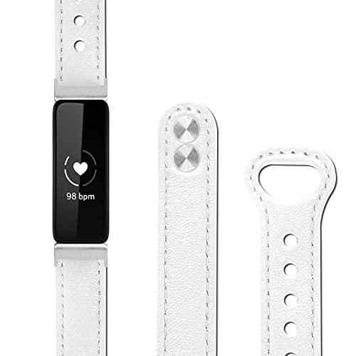Gimuk Leather Strap Compatible with Fitbit Inspire 2 Strap Women Men - Image 4