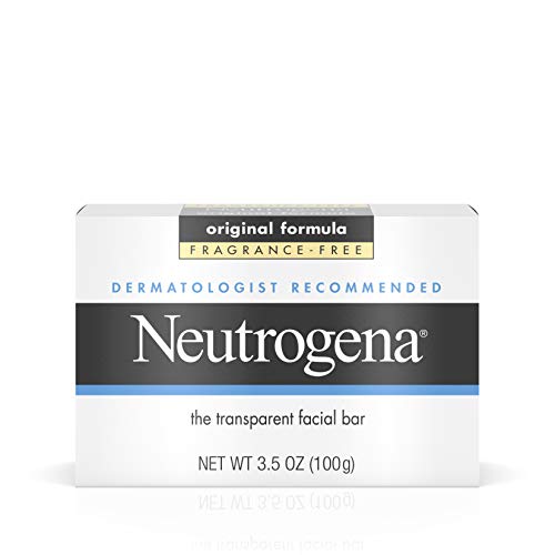 Neutrogena Original Fragrance-Free Facial Cleansing Bar With Glycerin, Pure & Transparent Gentle Face Wash Bar Soap, Free Of Harsh Detergents, Dyes & Hardeners, 3.5 Oz #TOP2
