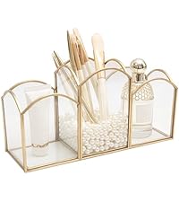 2 Paniers Tressés En Coton Pour Pinceaux Maquillage - Mini Rangement Bureau (café Et Blanc)