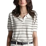 Polo a rayas para mujer, beige (1#Beige