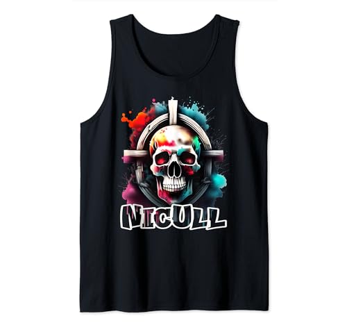 Skull and Wooden Cross Camiseta sin Mangas