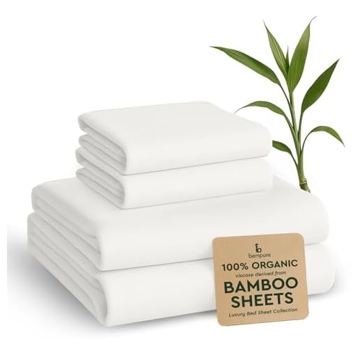 BAMPURE Luxury Series King Sheet Set - 100% Viscose derived from Bamboo Sheets King Size - Super Soft Viscose Bamboo Cooling Sheets for Hot Sleepers -Up to 16’’ Deep Pocket King Sheet Set (White)