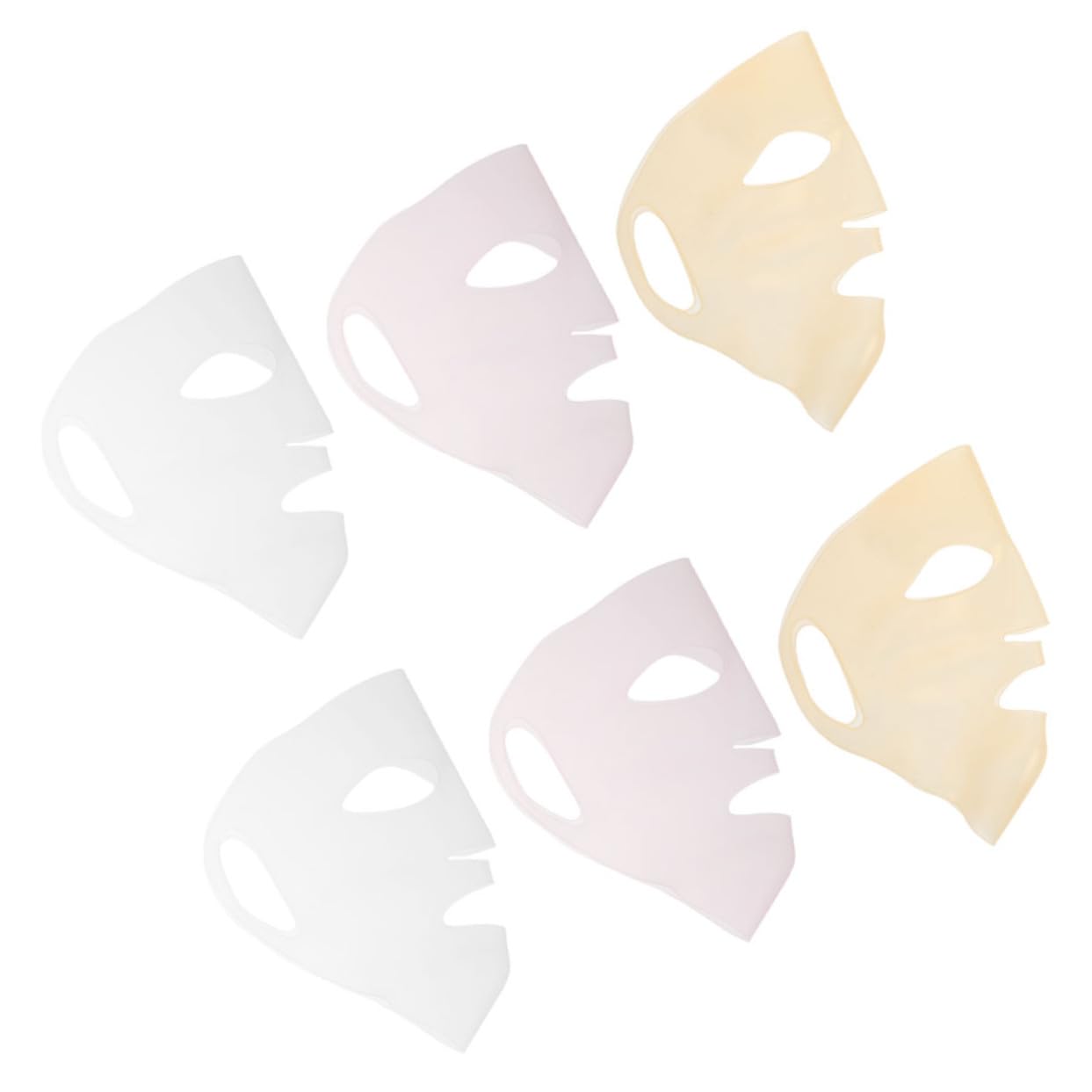 minkissy 5 Set Di Per Il Set Di Bellezza Maschera in Silicone Riutilizzabile Per La Della Pelle Per Idratare E Illuminare 6 Pezzi * 5