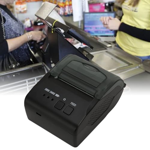 Ejoyous Bluetooth Thermodrucker, 58mm USB POS-Drucker, 2 Zoll, Kompatibel mit Android, PC, Windows, Linux, für Restaurant und Einzelhandel