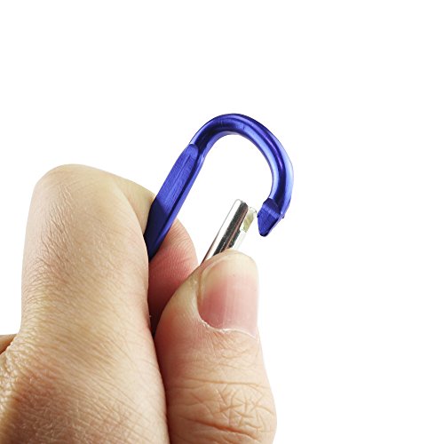 Swatom Aluminum D-Shape Carabiner Clip 2.2 Inches Spring Snap Hook Keyring Carabiners For Camping Traveling Hiking Keychains Outdoor Accessories (10Pcs) #TOP5