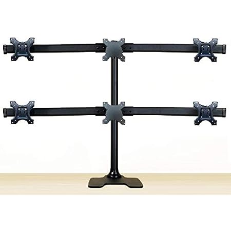 EZM Deluxe Hex Monitor Mount Stand Free Standing Supports Up to 6 28\
