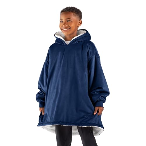 Bare Home Wearable Blanket Hoodie - Soft Plush Sherpa - Warm and Cozy - Oversized Wearable Blanket - Adult & Kid Sizes