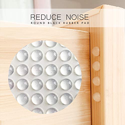 Llry Clear Adhesive Bumper Pads- Sound Dampening Transparent Rubber Feet For Cabinet Doors, Drawers, Glass Tops, Picture Frames, Cutting Boards 100Pcs (Hemispherical) #TOP3