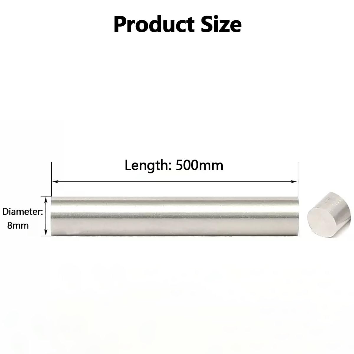 Solidne pręty okrągłe, pręt ze stali nierdzewnej, metalowy pręt okrągły 304 Pręt z litego metalu Różne rozmiary, 0,8 mm * 500 mm (10 szt.) (Rozmiar: 0,8 mm * 300 mm (10 szt.)) (Color : One Color, Si