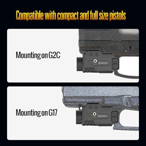 DEFENTAC 800lm Slidable Pistol Light and Red/Green/Blue Laser Sight Combo, Strobe and Momentary Beams for Guns, Magnetic Rechargeable - Thumbnail 4