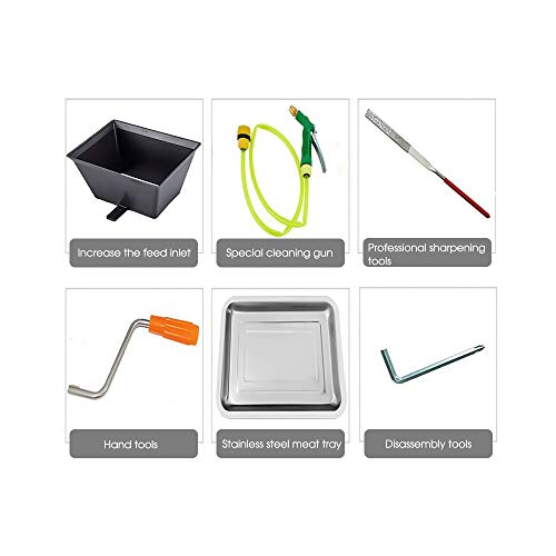 Elektro-Allesschneider, Edelstahl, Aufschnittmaschine mit verschiedenen Klingen von 2,5/3,5/5/7 / 10mm für Heim und… – Bild 3