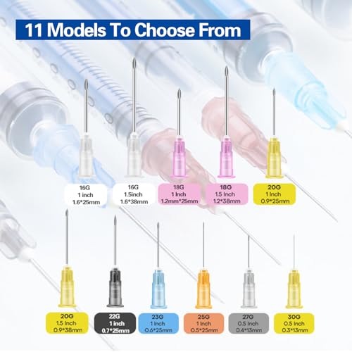 100 Pcs 22G 1 Inch Disposable Needle, Luer Lock Individual Package of Lab Tools Accessories for Refilling Liqui, Plant, Industrial and Ink - Thumbnail 7
