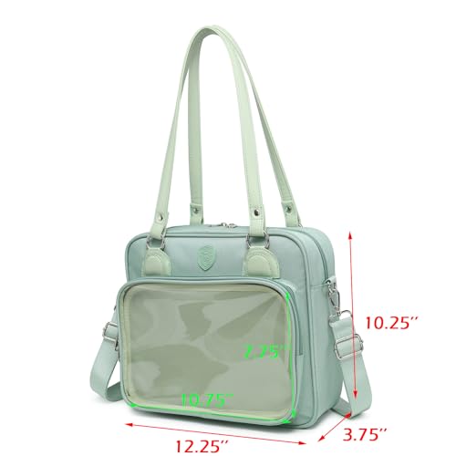 Image of Oxford Ita Bag Crossbody Shoulder Bag Satchel Messenger Backpack Multi-Purpose Pins Display
