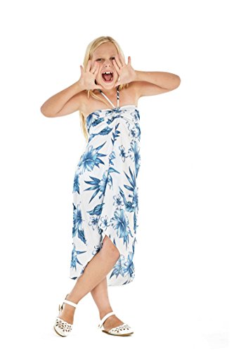 Girl Hawaiian Halter Dress in Day Dream Bloom