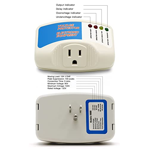 Bseed Voltage Protector, Single Outlet Surge Protector Plug In For Home Appliance Multi Function Plug With Protection Wall Mount Power Suppressor For Tv/Pc/Refrigerator 120V 1400W 1 Pack #TOP5