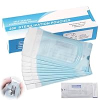 200 Stück Sterilisationsbeutel, 90mm*260mm Selbstklebender Sterilisationsbeutel, Sterilisatorbeutel für Reinigungswerkzeuge