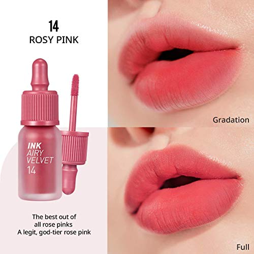 Image of Peripera Ink Airy Velvet Lip Tint | High-Pigmentation, Lightweight, Soft, Moisturizing (014 ROSY PINK)